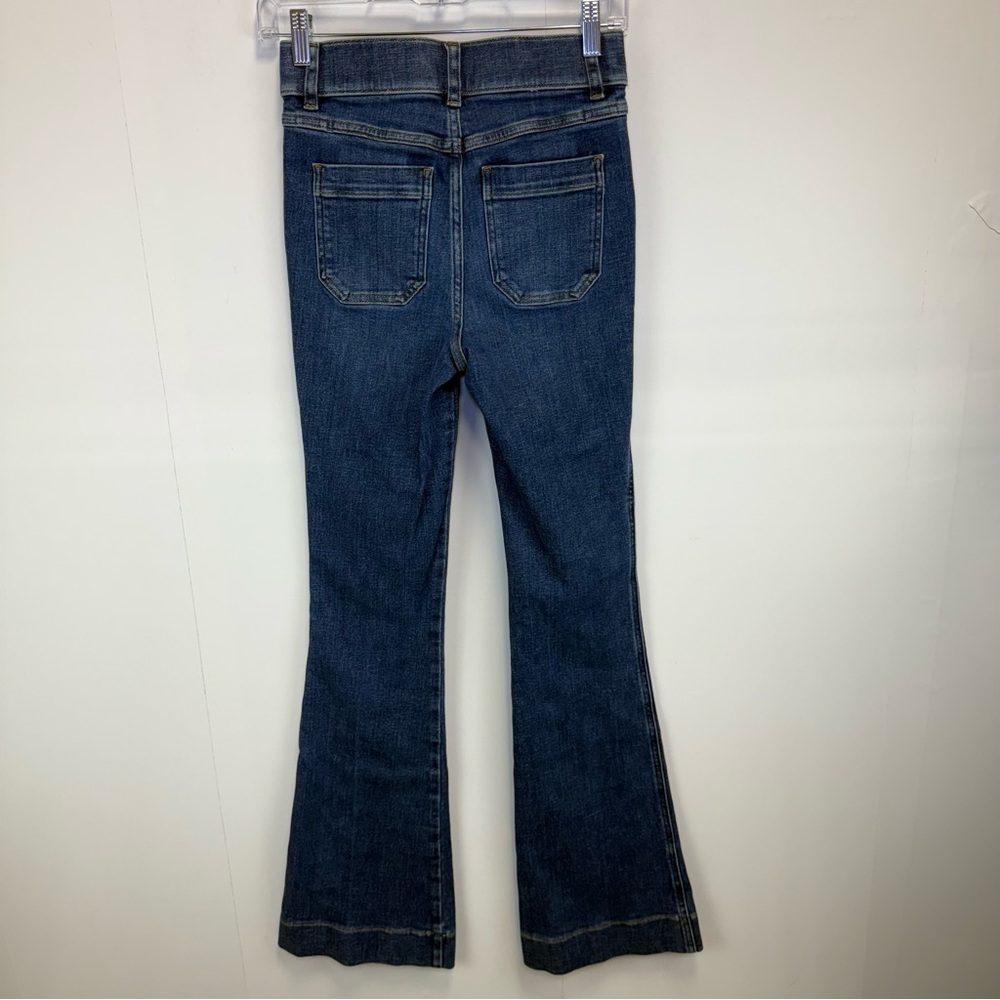 SPANX Flare Jeans with Patch Pockets Authentic Blue XS Tall shape wear Jeans - Picture 15 of 15